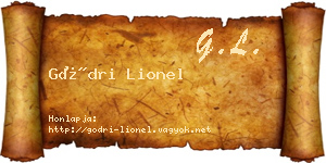Gödri Lionel névjegykártya